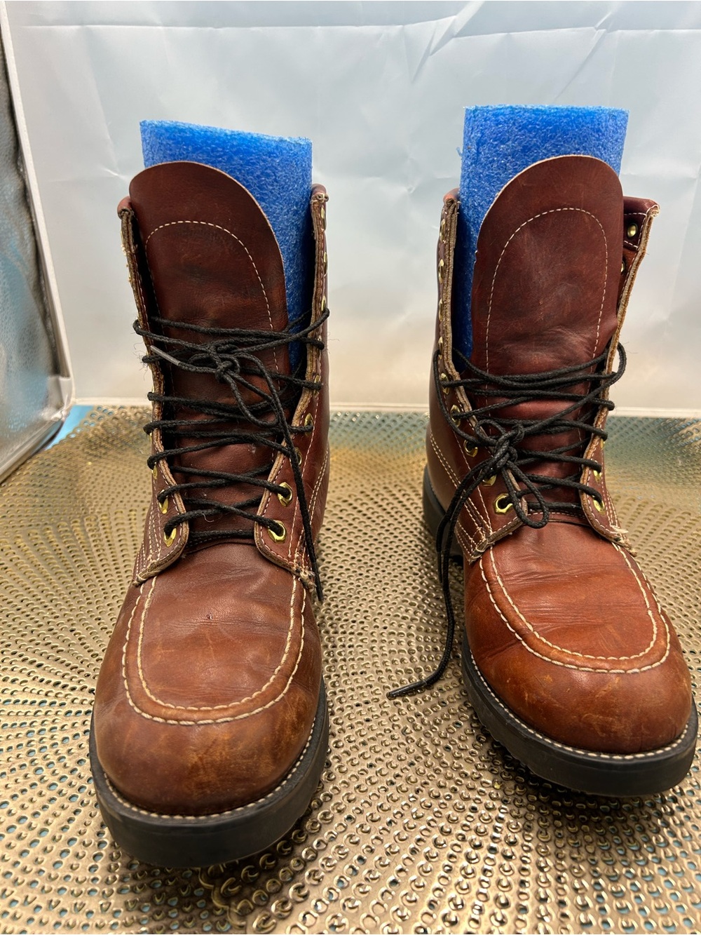 Tom McAm vintage moc toe work boots men 8.5 USA